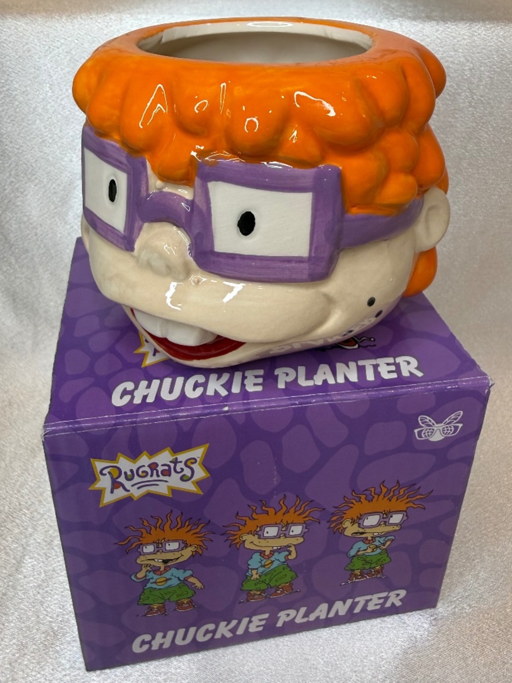 Nickelodeon The Rugrats Chuckie Head Planter / Jar - NIB